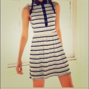 Cooperative Black and White Collared Dress